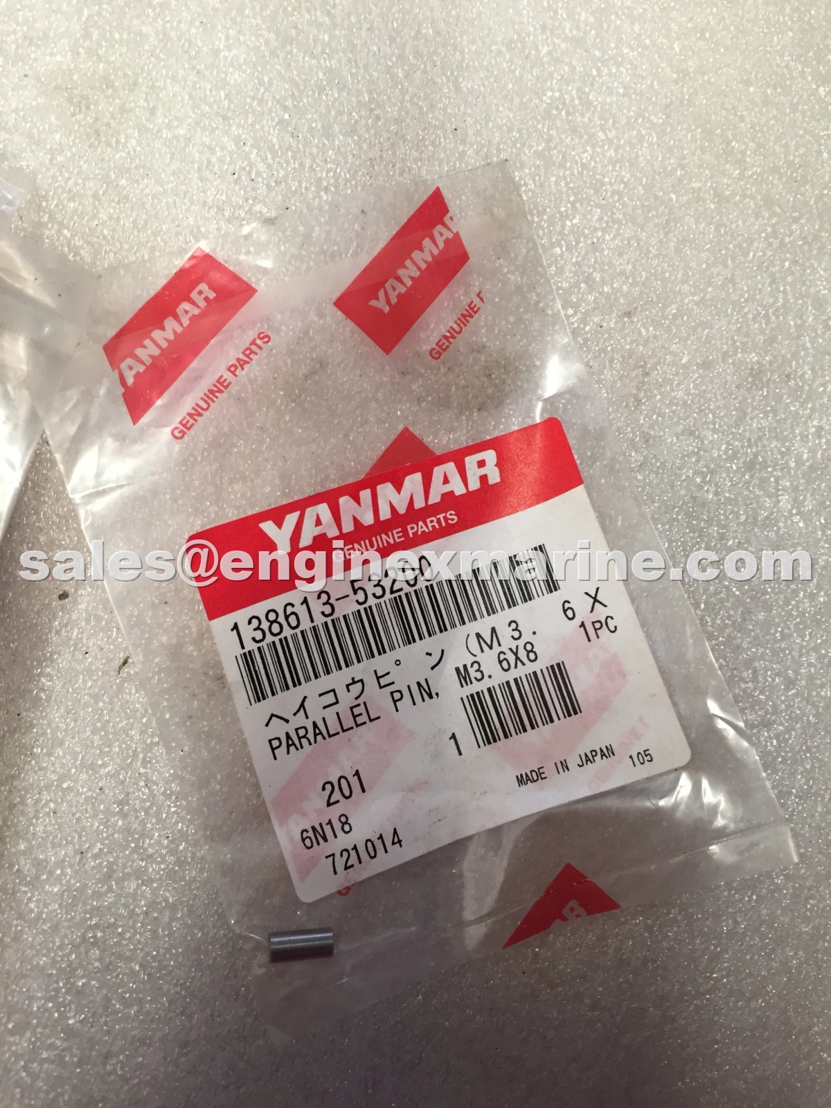 YANMAR - N21 - SPARES - PARALLEL PIN - 138613-53200