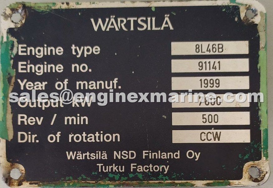 WARTSILA – 8R46 – AUXILIARY ENGINE